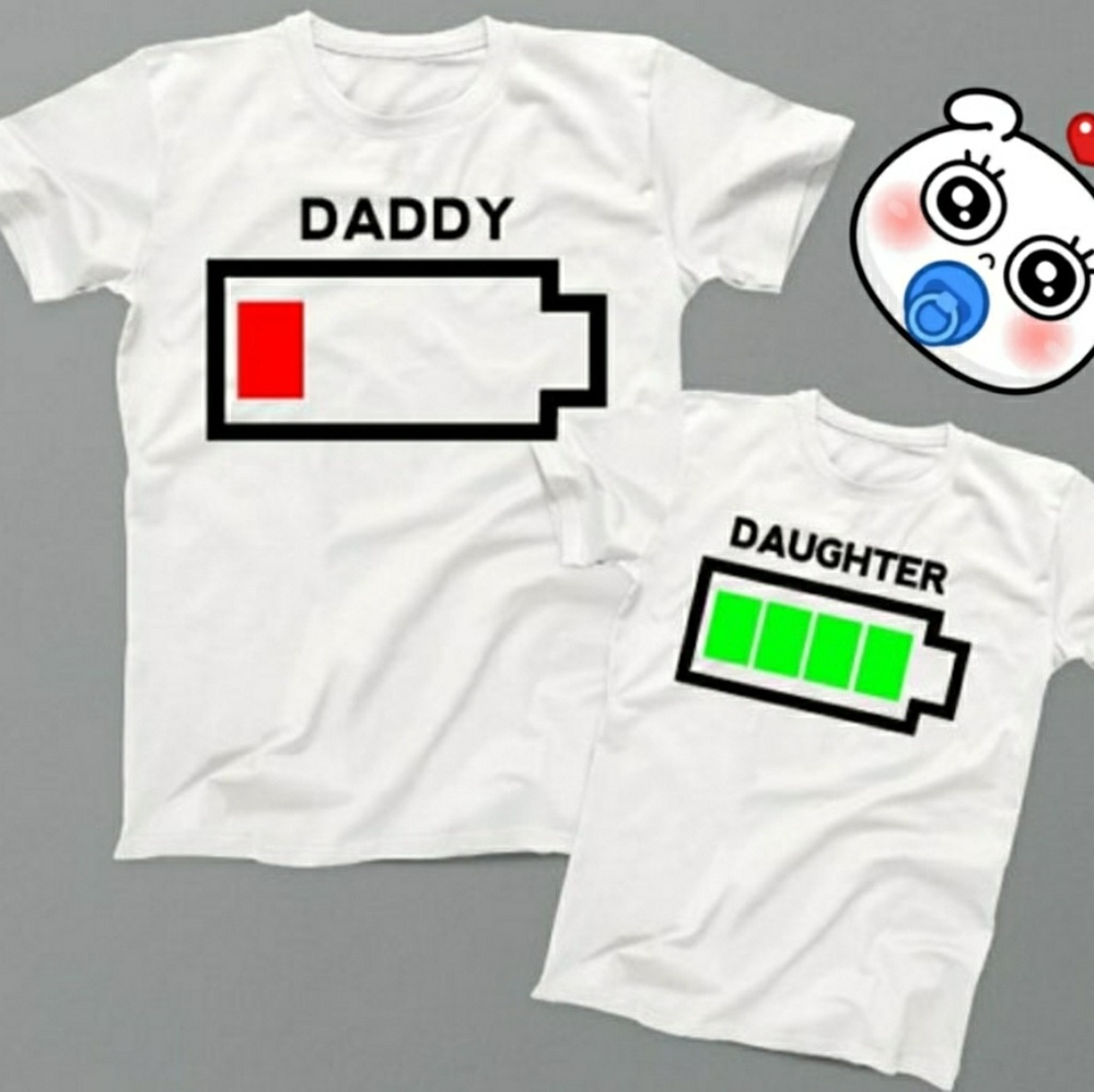 BEAUTIFUL SET OF TEES "DAD", DAUGHTER.😍😍
